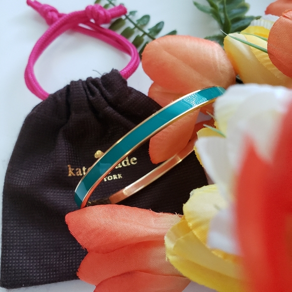 kate spade Jewelry - Kate Spade Turquoise Bracelet Gold Woman's Bangle